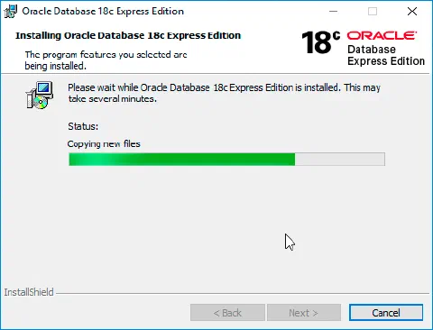 Oracle DB Installation Step 7