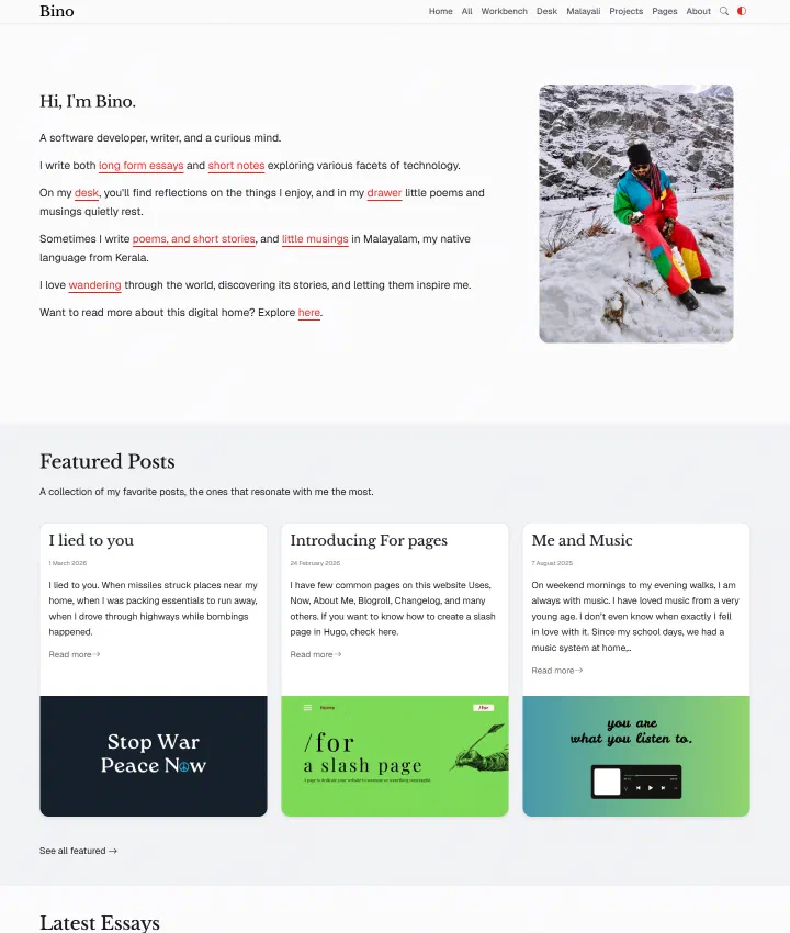 v3: the home page
