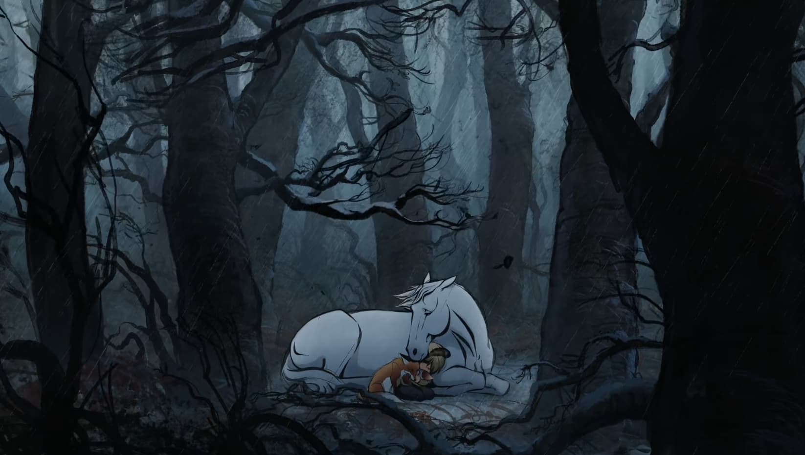 Screenshot from the movie The Boy, the Mole, the Fox and the Horse