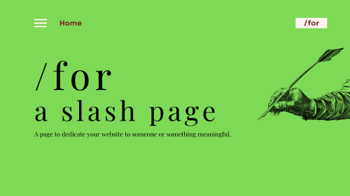 Introducing For pages